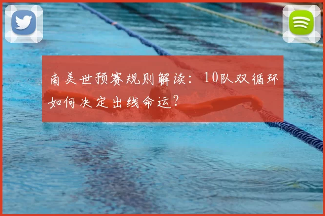 南美世预赛规则解读:10队双循环如何决定出线命运?